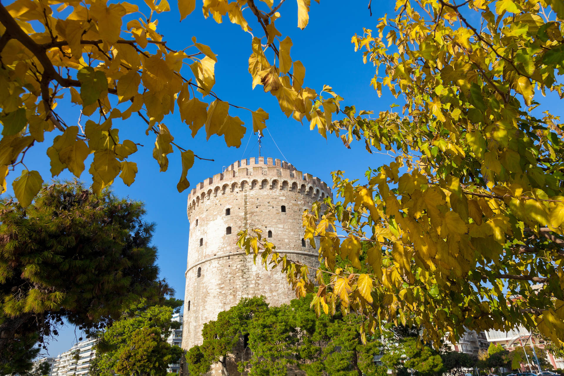 The white tower at Thessaloniki city in Greece